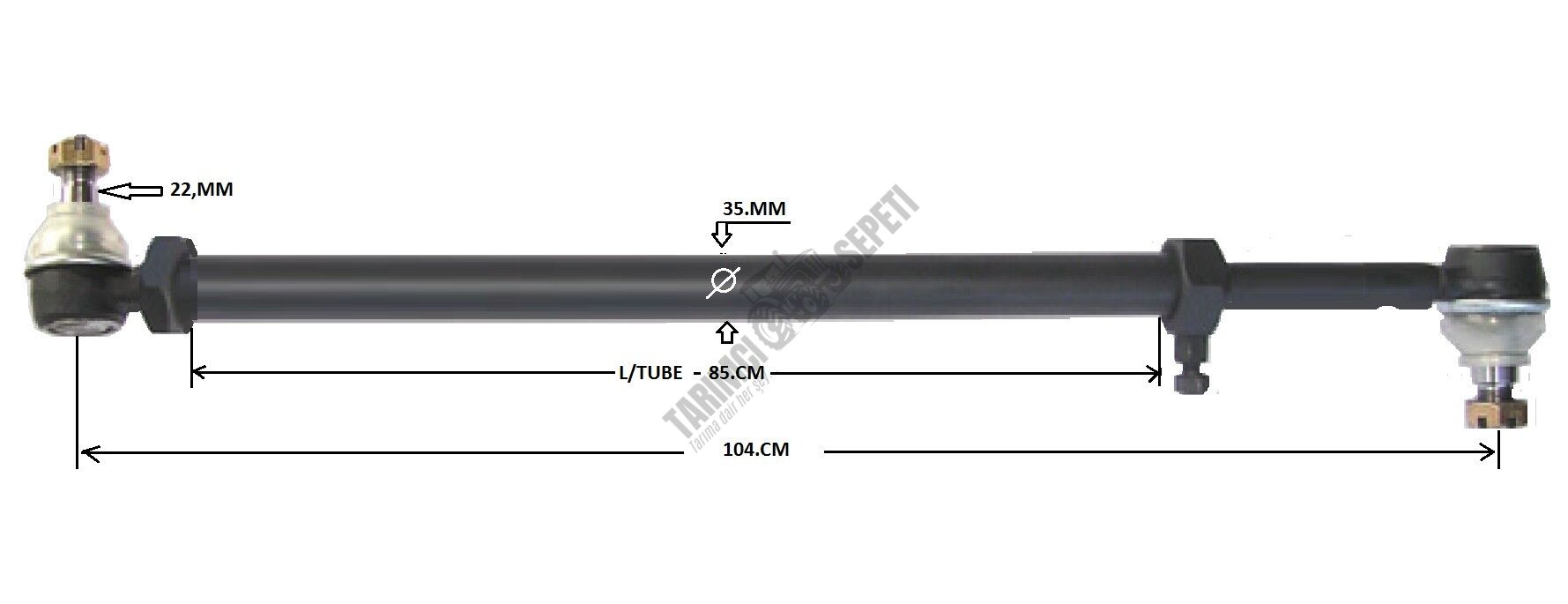 KOMPLE ÖN UZUN ENLEM ROT KALIN HİDRSTATİK 104.CM