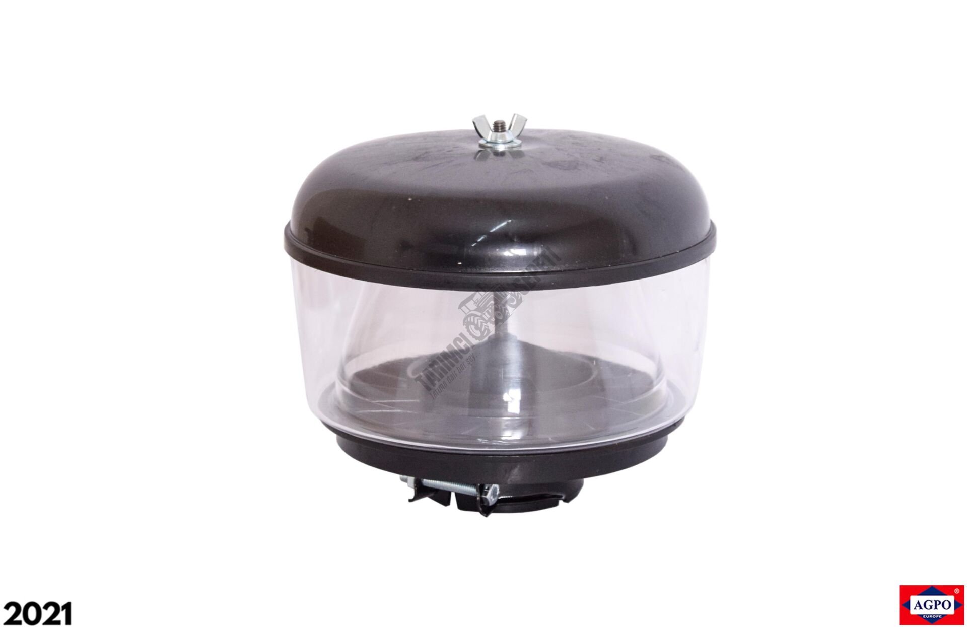 HAVA FİLTRE CAMLI BACA BORUSUZ SAC (SİYAH) 63,5MM