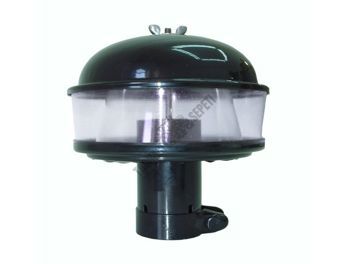 HAVA FİLTRE CAMLI BACA BORUSUZ (SİYAH) 51 MM