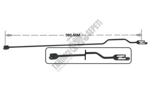 FREN ÇUBUĞU UZUN (ORTASI EĞRİ) 980 MM 2/1 ÇATALLI