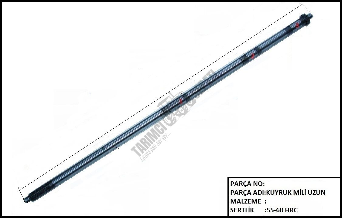KUYRUK MİLİ UZUN 1004 MM AKL.
