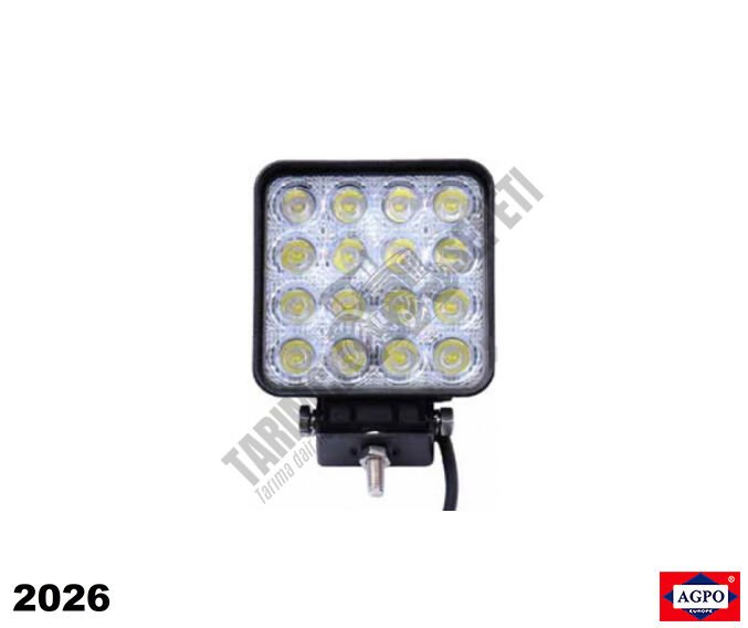 ÇALIŞMA LAMBASI 16 LEDLİ KARE 48(POWER LED)EMR92
