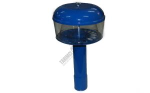 HAVA FİLTRE CAMLI BACA BORU BOYU 23CM MAVİ