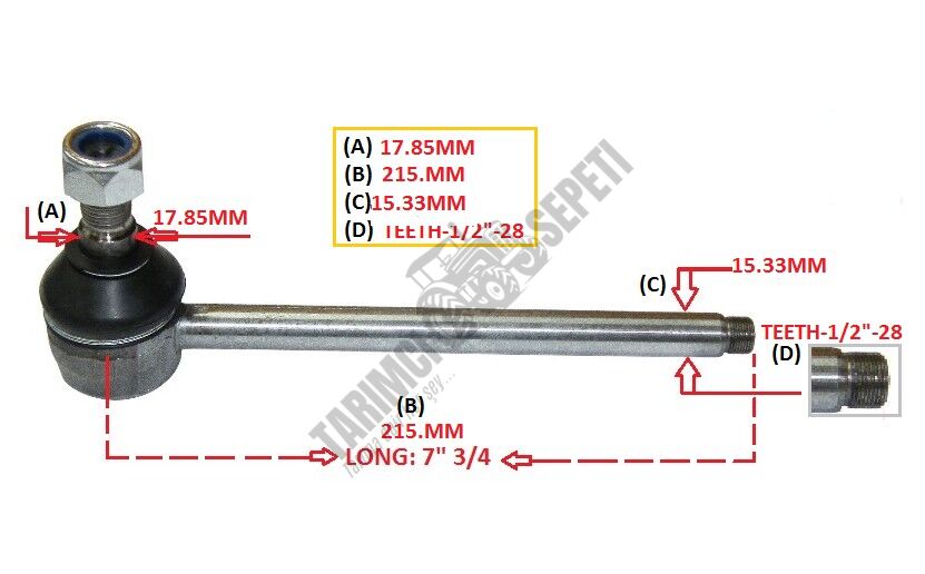 HİD.DİR.ÖN LİFT ROTU KROMLU İNCE DİŞ