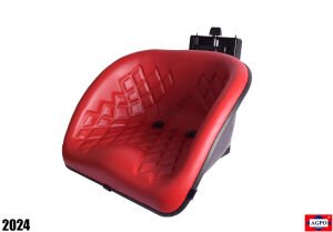 KOLTUK KOMPLE ÇANAK TİP SİYAH SAÇ KIRMIZI PVC