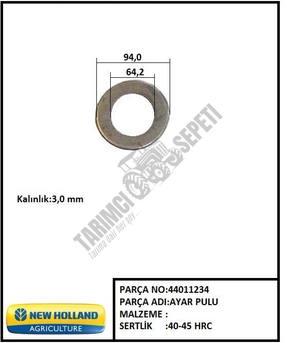 ARKA AKS DİŞLİ PULU 3 MM
