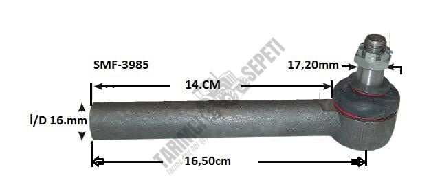 DİŞİ ROT KISA .HDSTK TİP 17,20x16/26x165.MM
