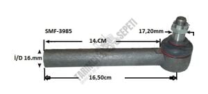 DİŞİ ROT KISA .HDSTK TİP 17,20x16/26x165.MM